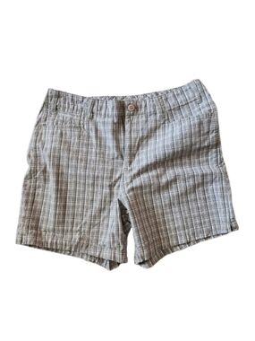 Vintage 100% Cotton Pteppy Button Plaid/ Checked Shorts